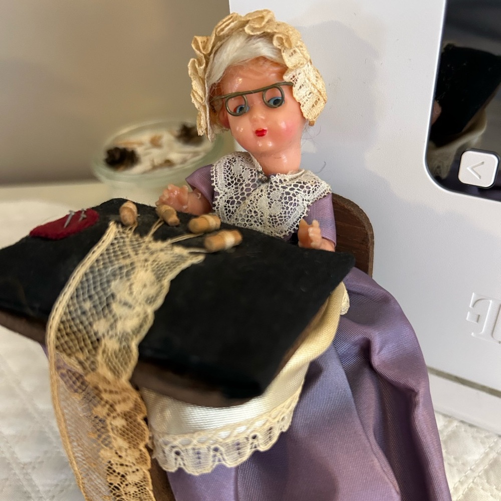 Miniature Belgium Grandmother lace maker